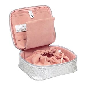 NWB Snake embossed travel jewelry case